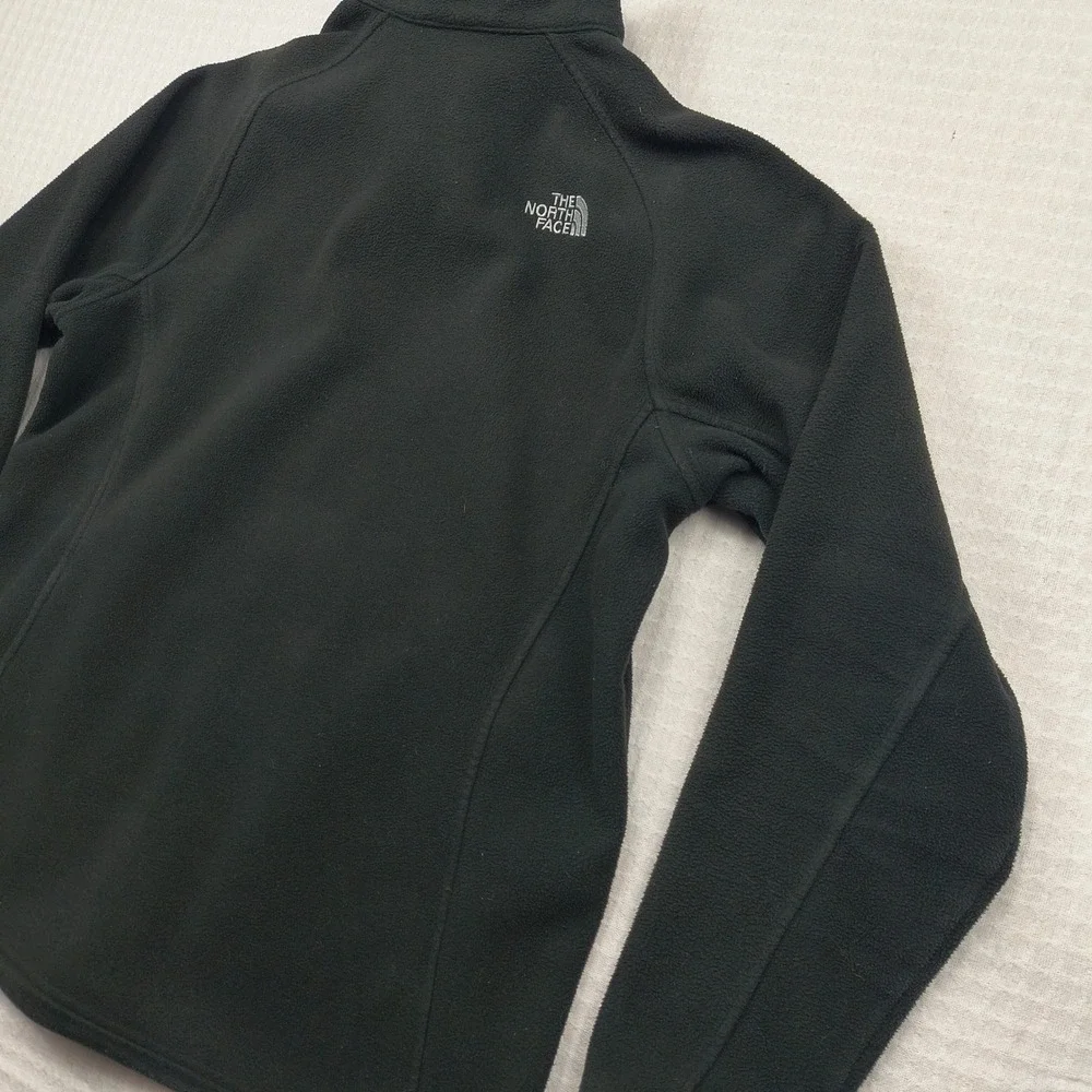 The North Face Men XL Black Full Zip Fleece Jacket Mock Neck Regular Fit Outdoor
